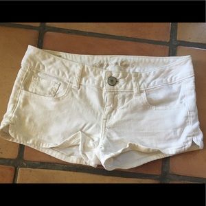 White jean shorts